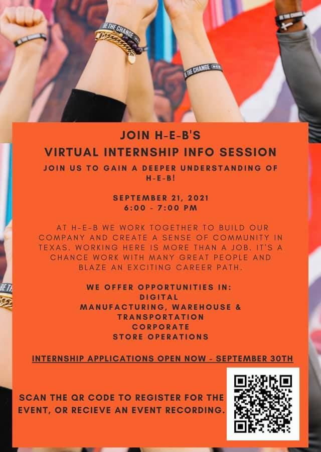 HEB PAID Internship VIRTUAL Information Session Houston HBCU Alumni